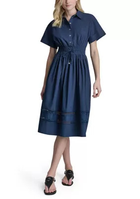 DKNY Women's Short Sleeve Solid Shirtdress, 14 | Belk