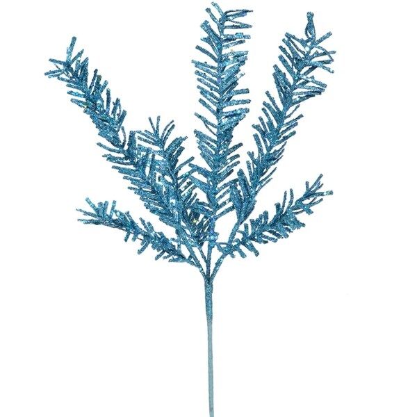 21" Sparkling Blue Rosemary Glitter Floral Crafting Christmas Spray | Bed Bath & Beyond