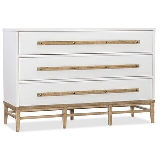 Hooker Furniture Urban Elevation 54" Wide 3 Drawer Beech and Maple - White / Light Maple | Bed Bath & Beyond