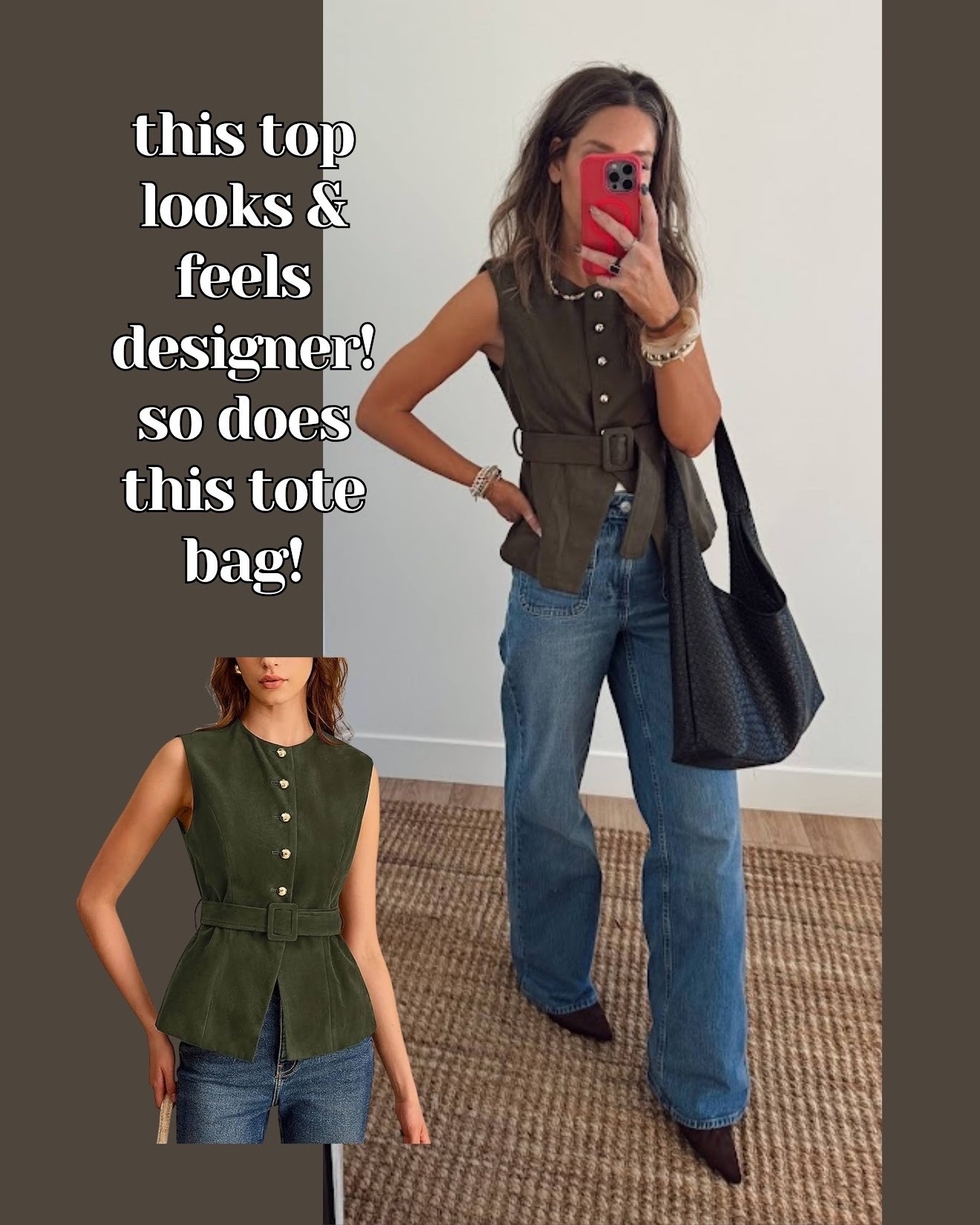This top looks & feels designer! So does this tote bag

#LTKootd