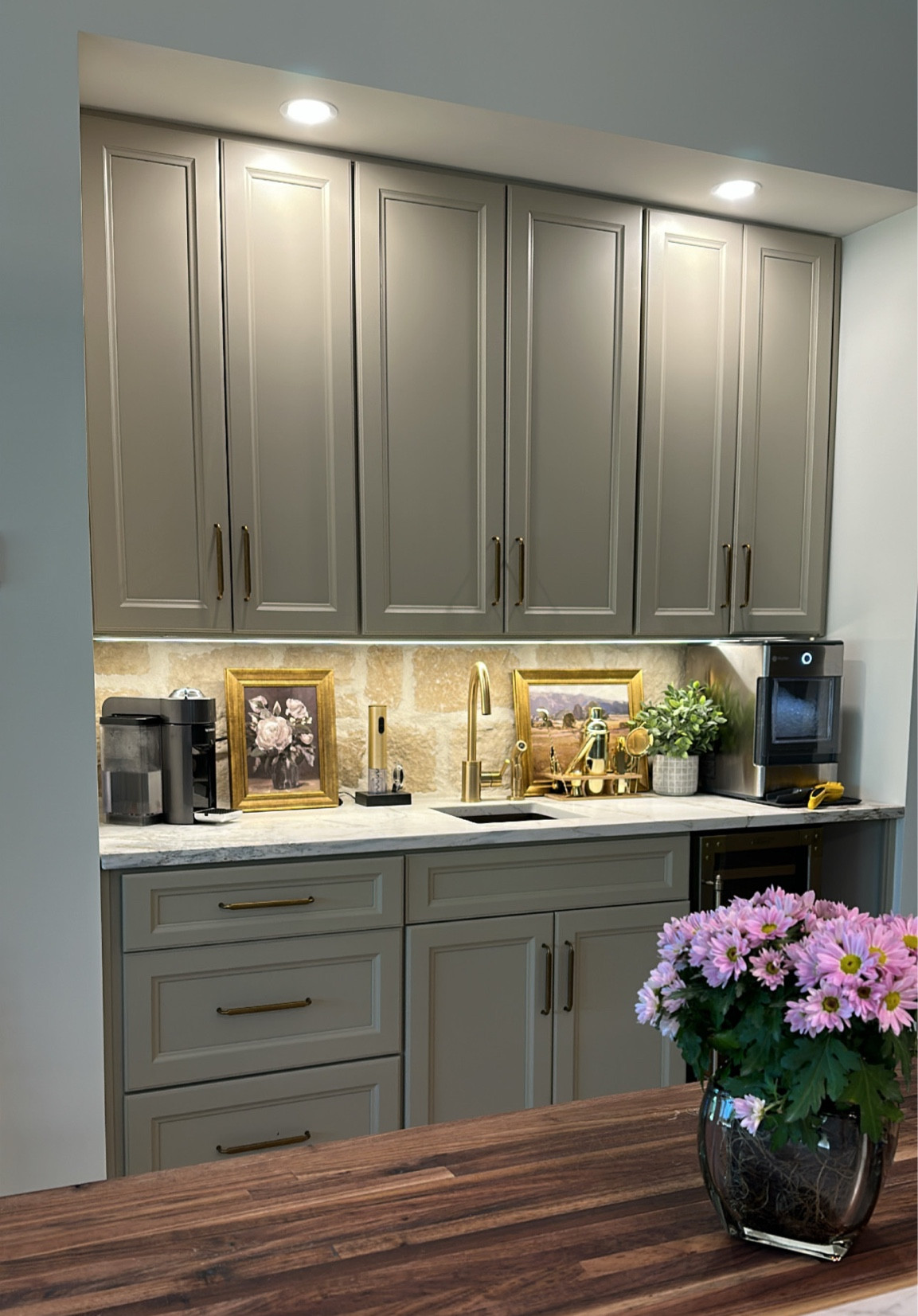 Modern French country kitchen bar design and accessories! Home bar! 

#LTKstyletip #LTKFind #LTKhome