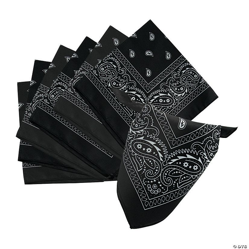 Solid Color Bandanas - 12 Pc. | Oriental Trading Company