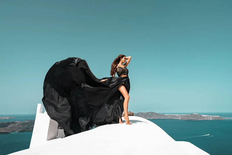 Black Detachable Skirt for Photoshoot Maternity Long Flying - Etsy | Etsy (US)