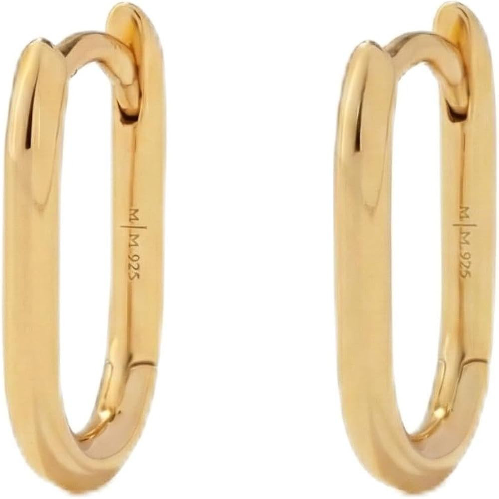 Made By Mary Paperclip Hoop Earrings – Gold Vermeil | Minimalist Hoop Earrings | Lightweight Da... | Amazon (US)