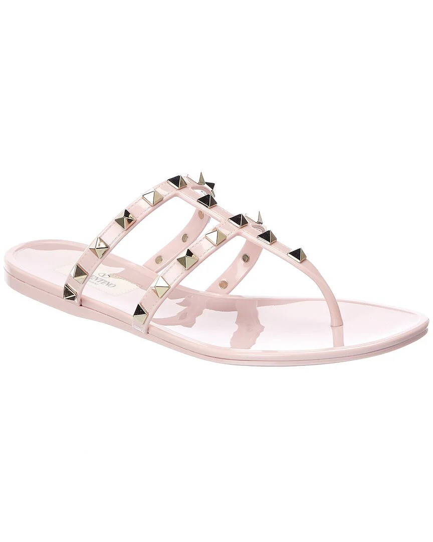 Valentino Rockstud Caged Rubber Sandal, 36 | Shop Simon