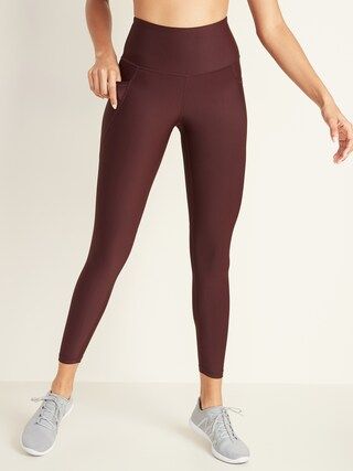High-Waisted Elevate Powersoft 7/8-Length Side-Pocket Leggings For Women | Old Navy (US)