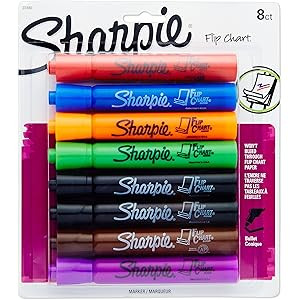 Sharpie 22478 Flip Chart Markers, Bullet Tip, Colors may vary, 8-Count, Colors may vary(Box) | Amazon (US)
