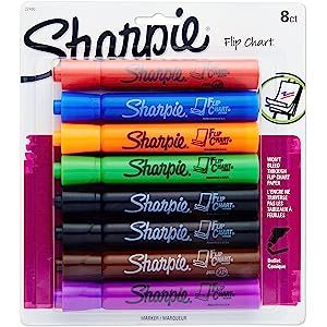 Sharpie 22478 Flip Chart Markers, Bullet Tip, Colors may vary, 8-Count, Colors may vary(Box) | Amazon (US)