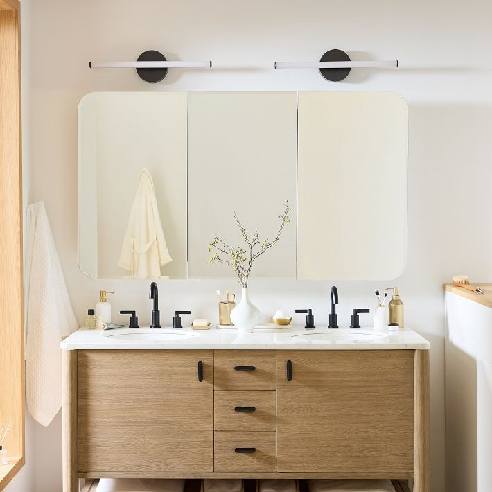 Frameless Seamless Triple Medicine Cabinet | West Elm (US)