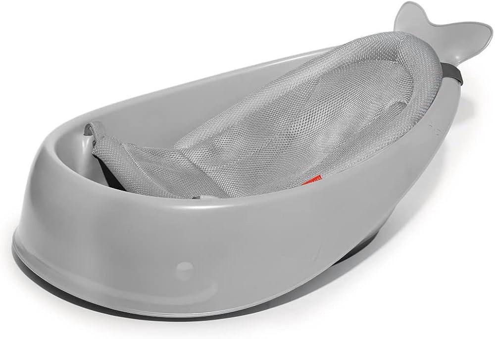 Skip Hop Baby Bath Tub, 3-Stage Smart Sling Tub, Moby, Grey | Amazon (US)