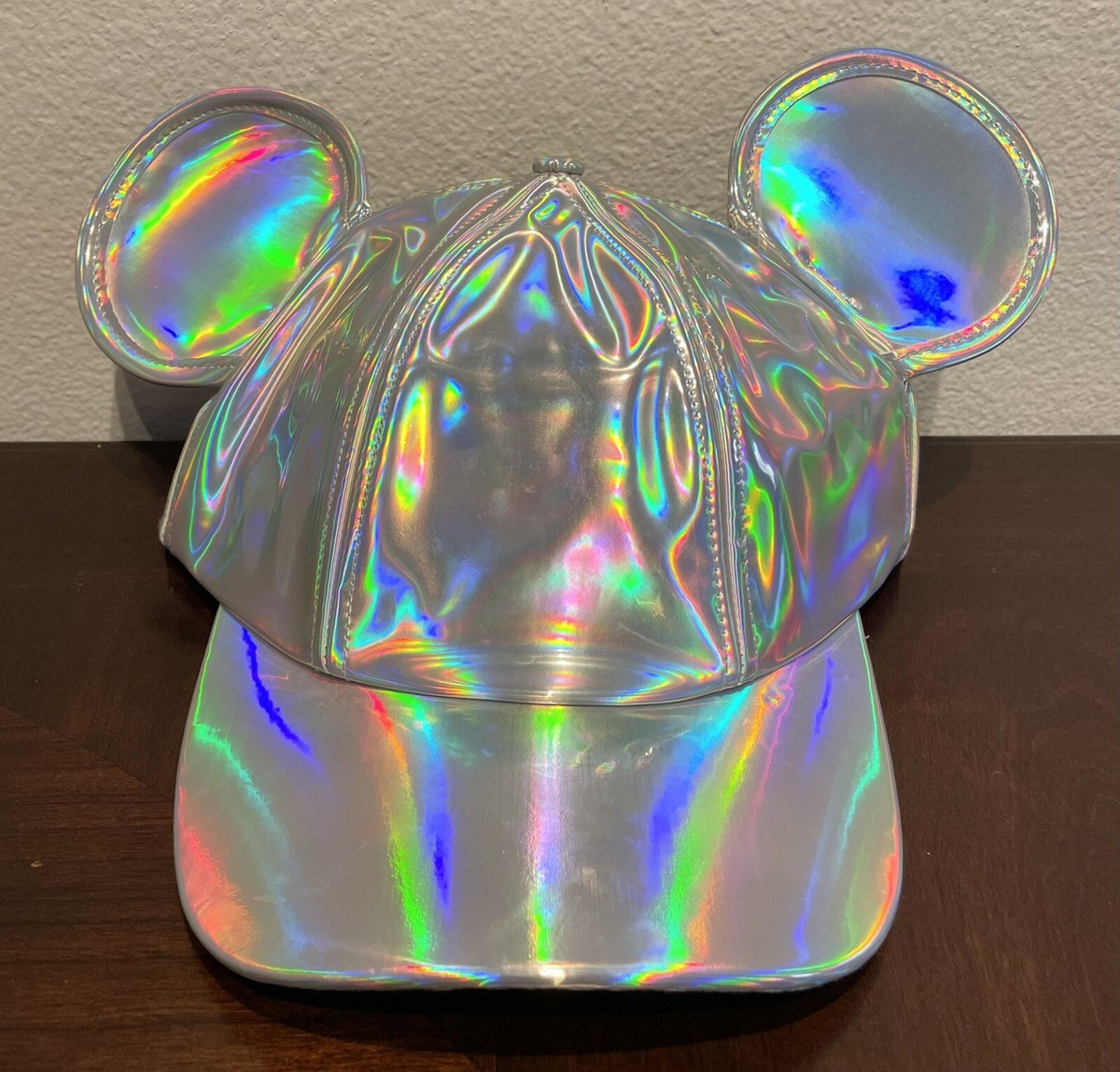 NWT Disney EPCOT Retro Logo Silver Holographic Mickey Ear Baseball Cap Hat  | eBay | eBay US