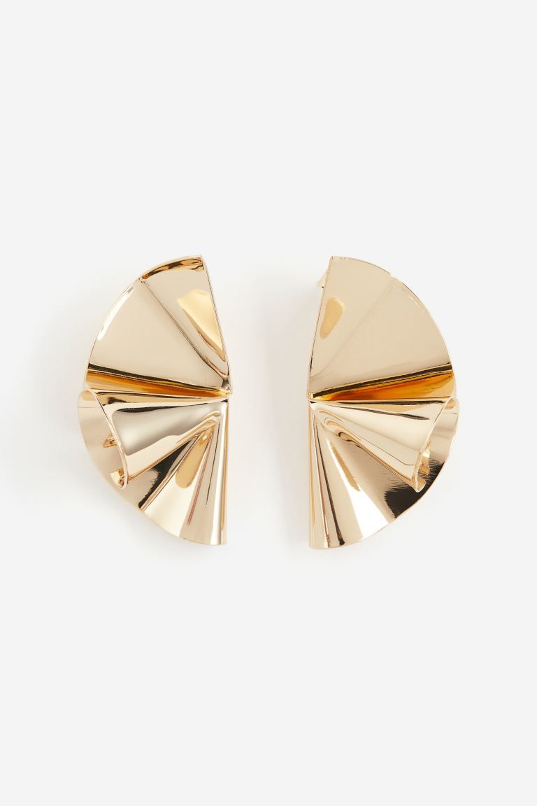 Folded Earrings - Gold-colored - Ladies | H&M US | H&M (US + CA)