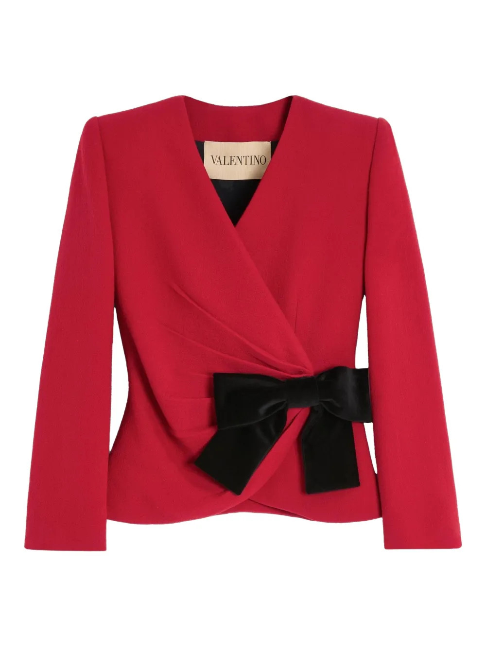 bow-detail crepe blazer | Farfetch Global