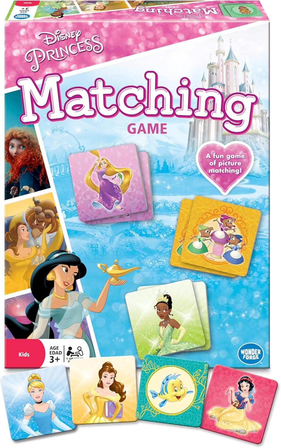 Wonder Forge Disney Princess Matching Game-Fun & Quick Memory Game for Kids | Engaging Toy for Ag... | Amazon (US)