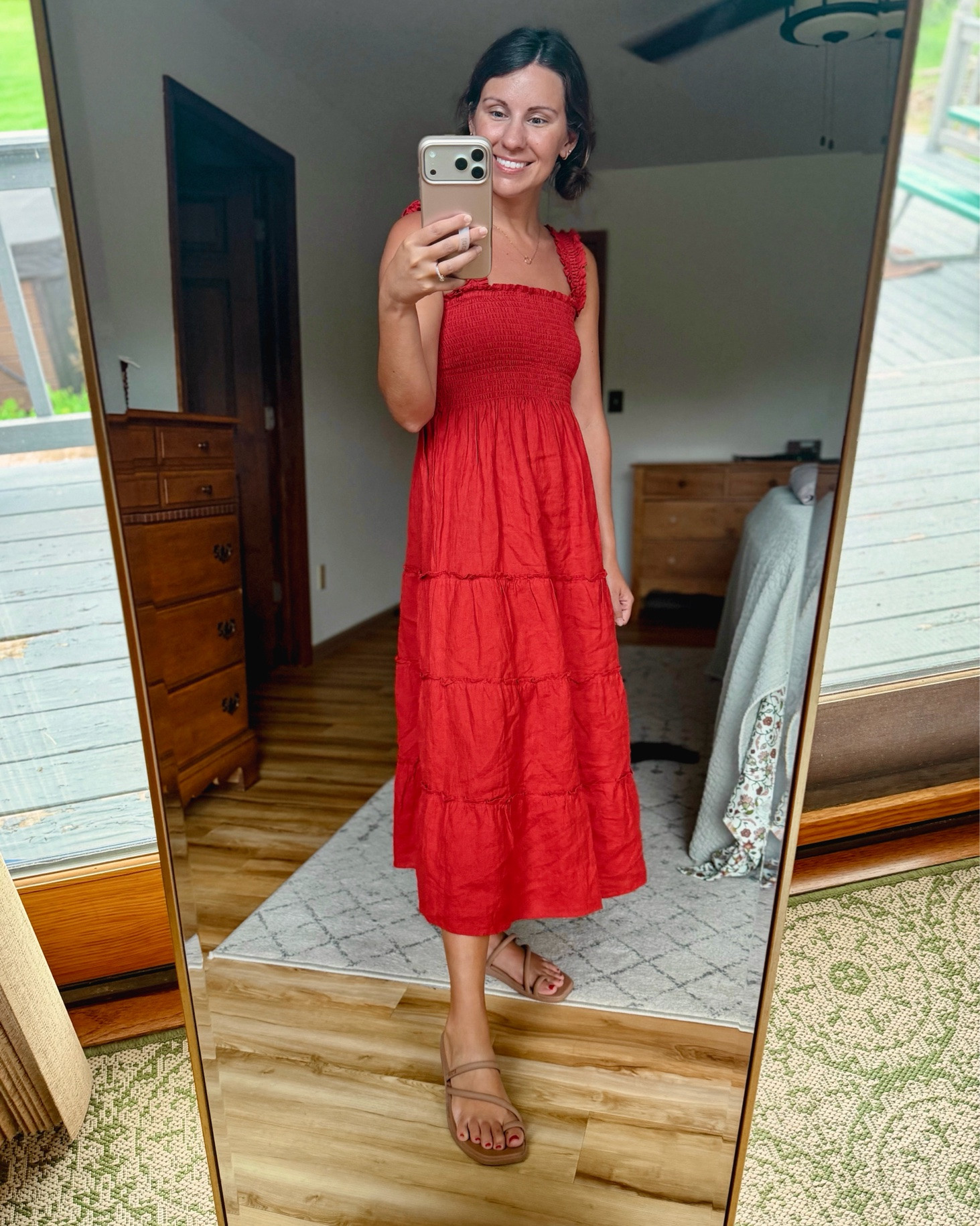 xs in my linen dress (I also own in black and tan) and 6 in my croc sandals

#LTKPetite #LTKSeasonal #LTKootd