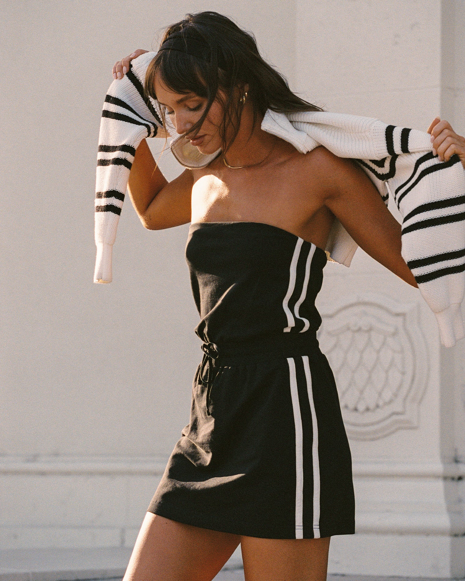 Decker Dress - Black-Cream | L*Space
