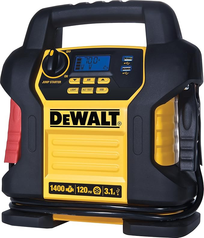 DEWALT DXAEJ14 Digital Portable Power Station Jump Starter: 1400 Peak/700 Instant Amps, 120 PSI D... | Amazon (US)