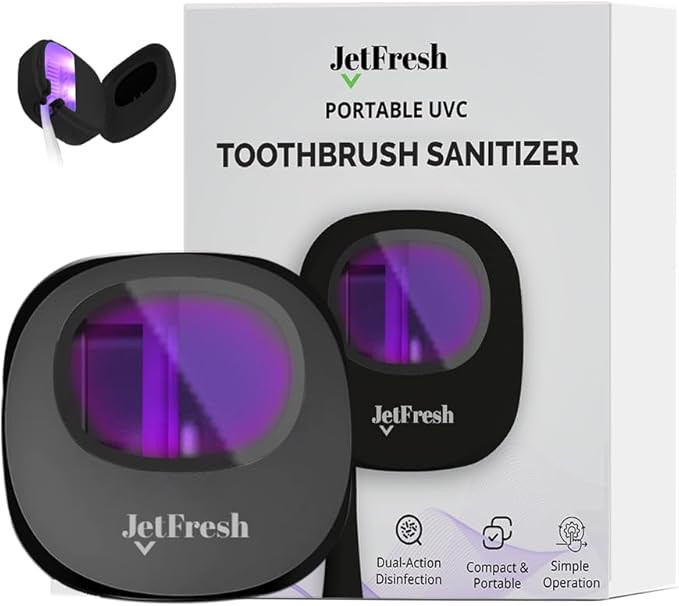 Portable UV Toothbrush Sanitizer Holder & Cleaner with UV Light & Magnetic Mounting - Rechargeabl... | Amazon (US)