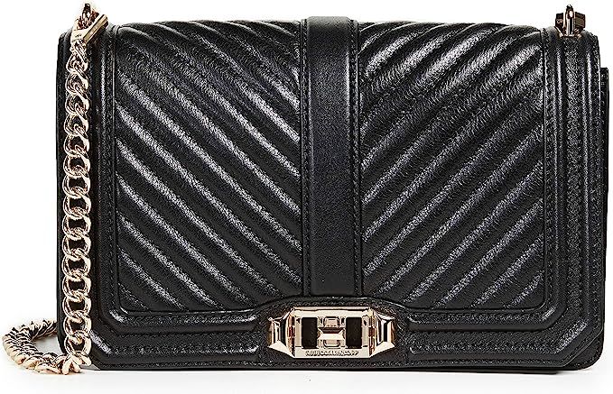 Rebecca Minkoff Women's Chevron Quilted Love Cross Body Bag | Amazon (US)