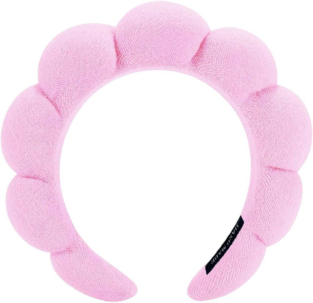 Spa Headbands for Washing Face or Makeup, Sponge Bubble Skincare Headbands, Puffy Terry Cloth Hai... | Amazon (US)