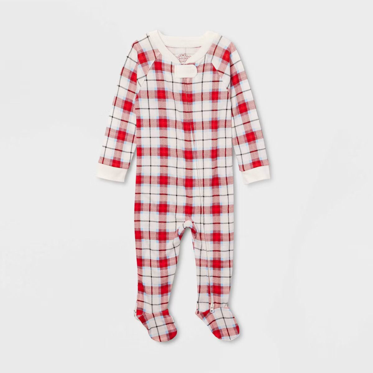 Baby Plaid Holiday Matching Family Pajama Union Suit - Wondershop™ White 3-6M | Target