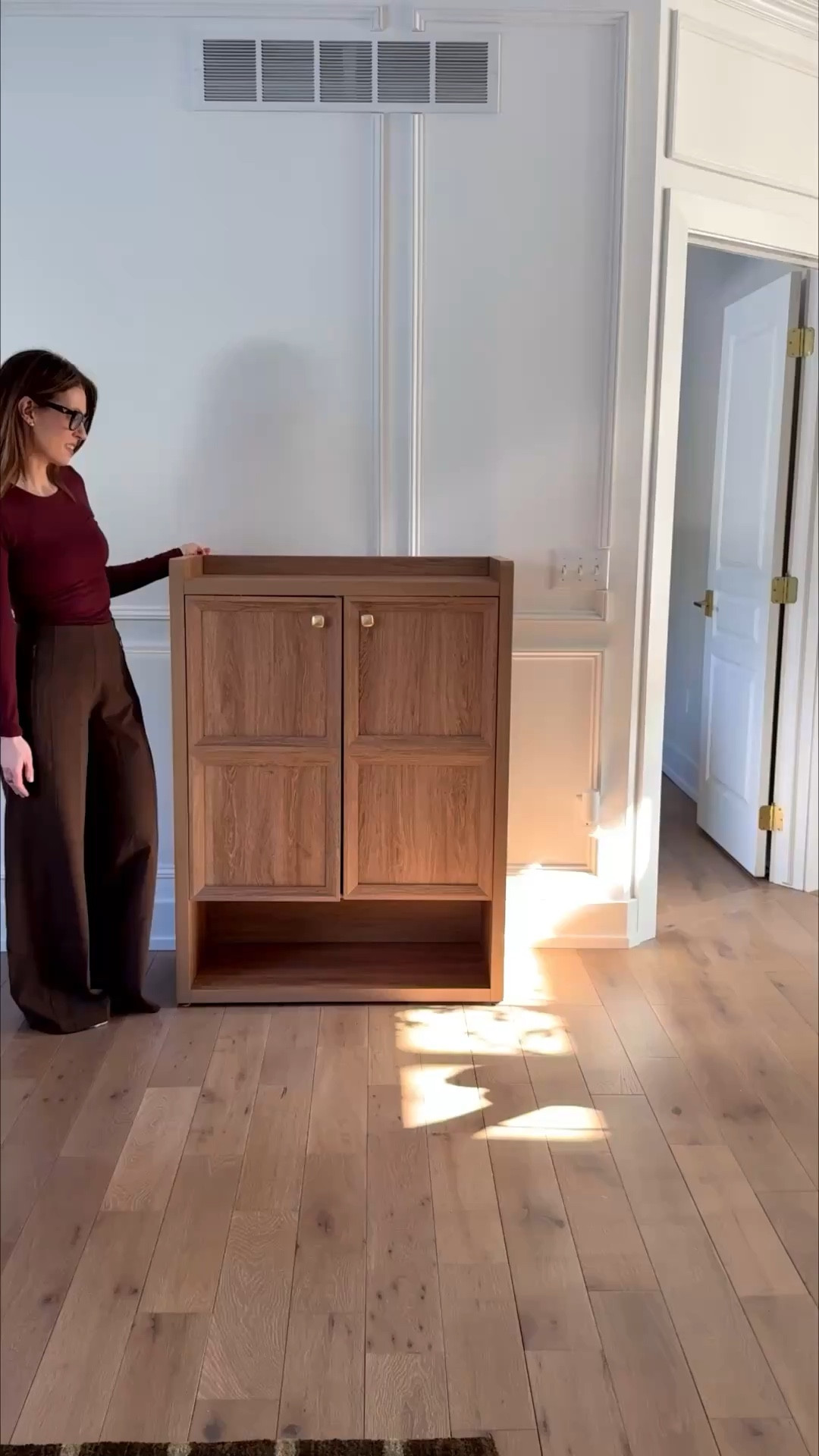 I can’t get over how spacious this cabinet is. It fits everything from shoes to handbags to cold weather accessories. Everything is stored tidy in this beautiful looking cabinet.

#LTKSeasonal #LTKHome #LTKmomlife