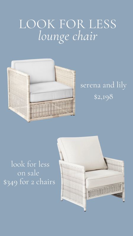 Serena & Lily coastal lounge chair Look for Less. Perfect for elevating your indoor or outdoor space! 

#LTKSaleAlert #LTKSeasonal #LTKHome