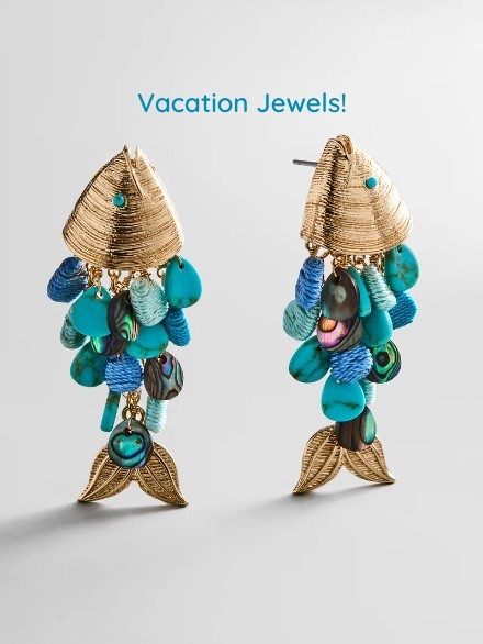 Cutest fish earrings for vacation! 

#LTKSeasonal #LTKMidsize