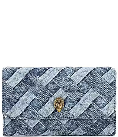 Kurt Geiger London Kensington Denim Wallet On Chain Crossbody Bag - Denim | Dillard's