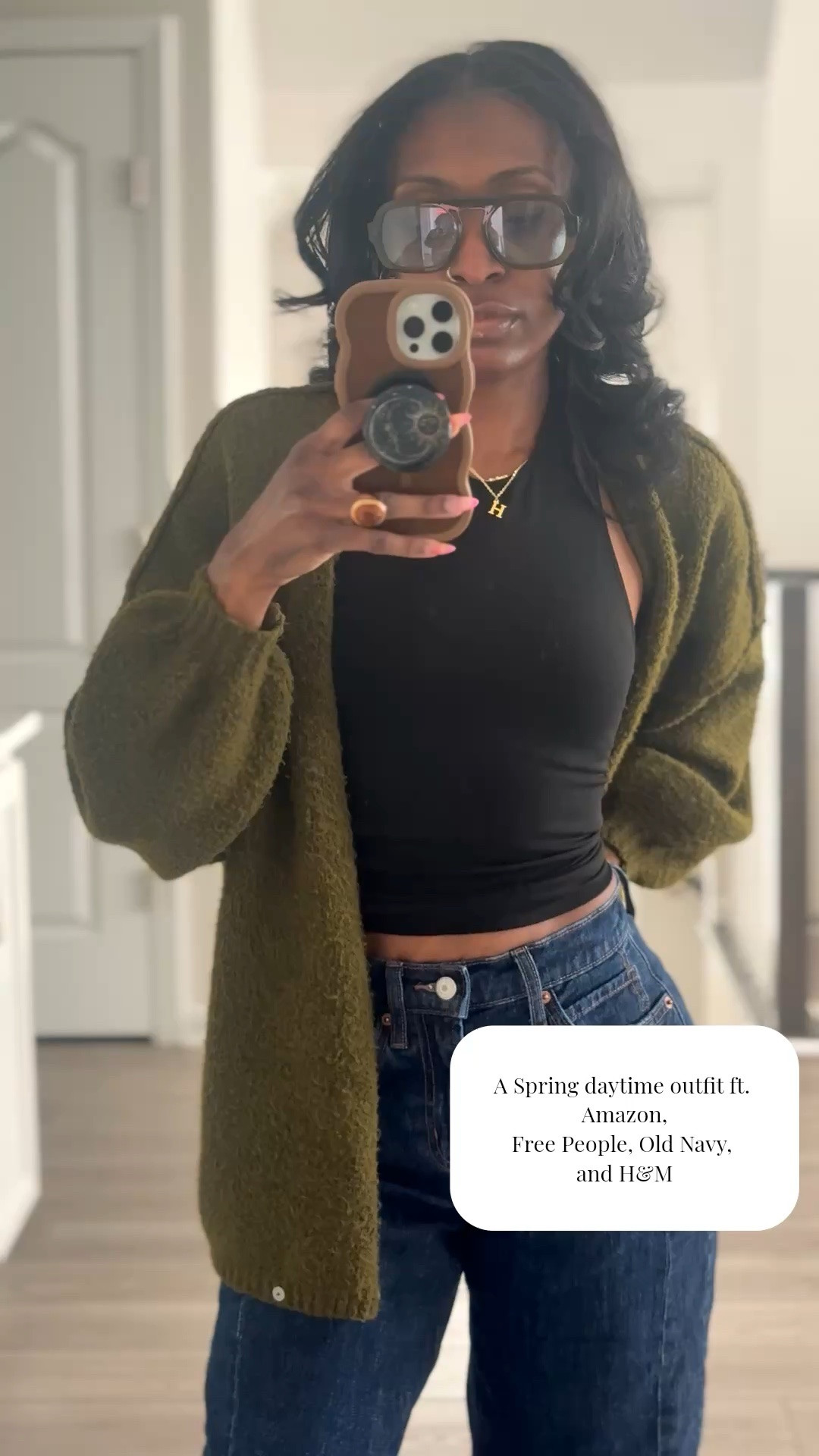 Sometimes I feel so incomplete without a cardigan smh. 

#springoutfit2026 #springoutfit #barreljeans #maryjanes #amazon #freepeople #oldnavy #hm

#LTKSeasonal #LTKPetite #LTKootd