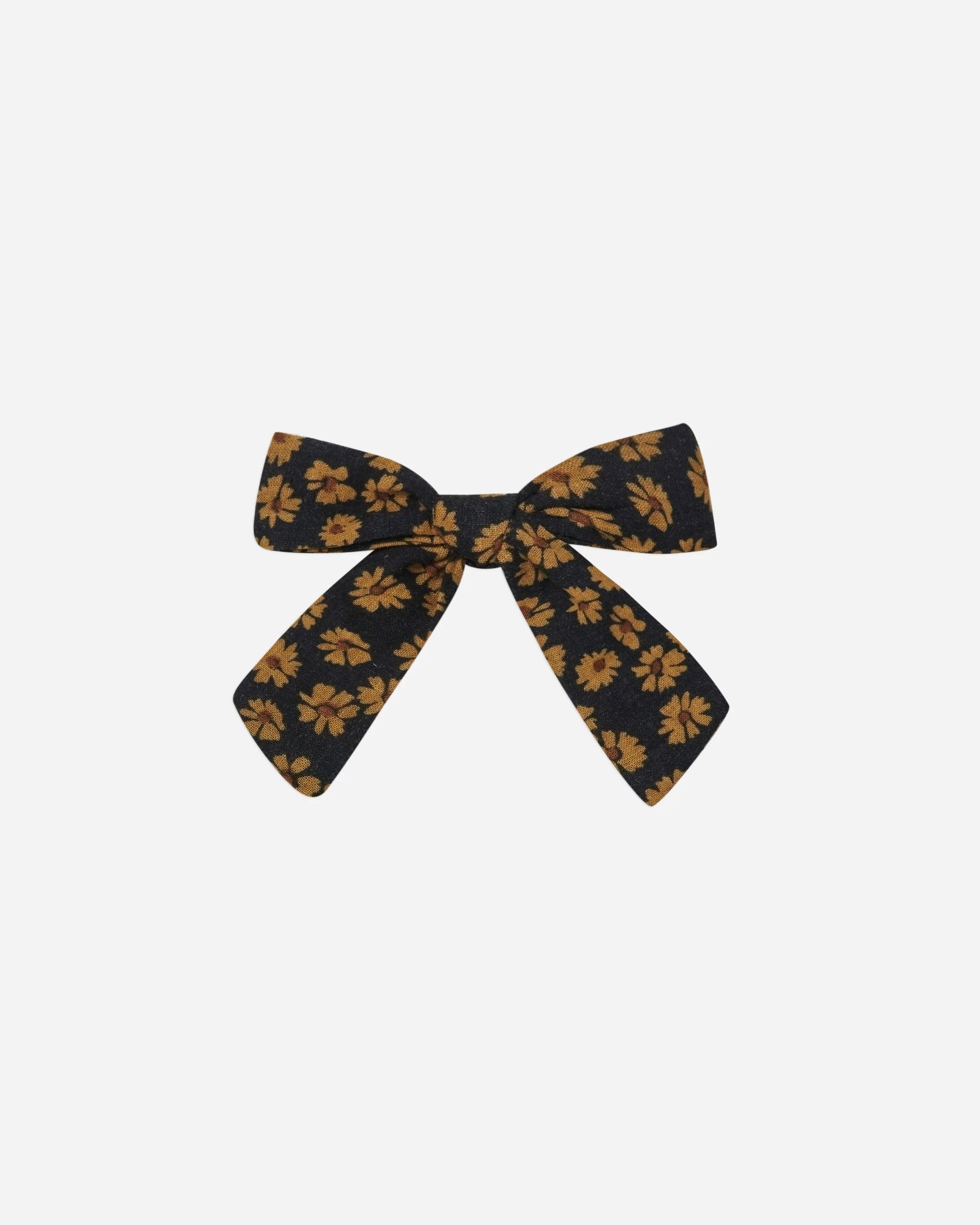 girl bow with clip || black floral | Rylee + Cru