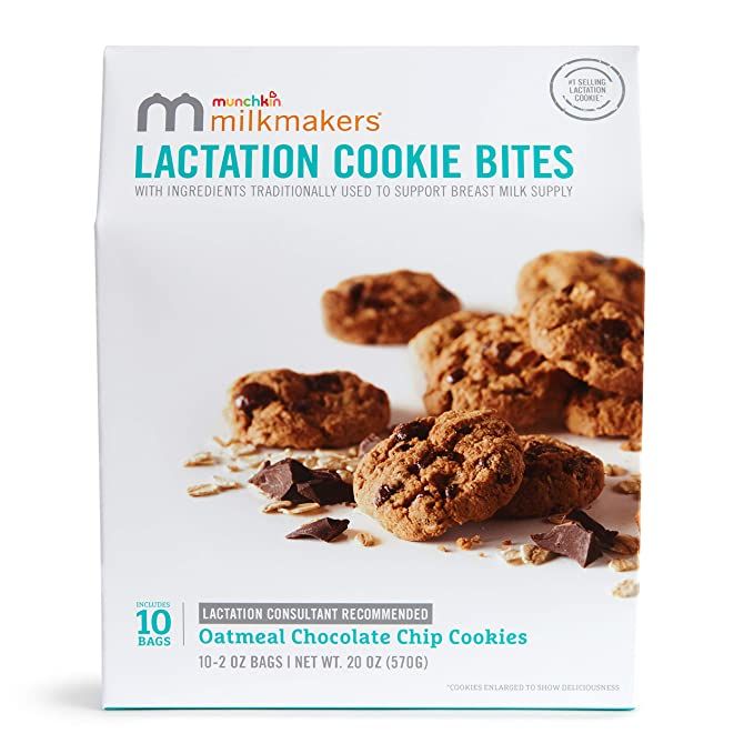 Munchkin® Milkmakers® Lactation Cookie Bites, Oatmeal Chocolate Chip, 10 Ct | Amazon (US)