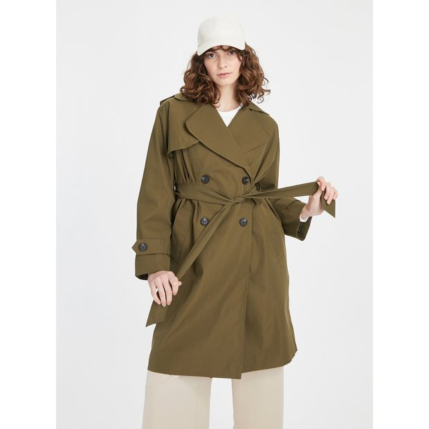 Buy Khaki Longline Belted Trench Coat M | Coats | Tu | Tu Clothing