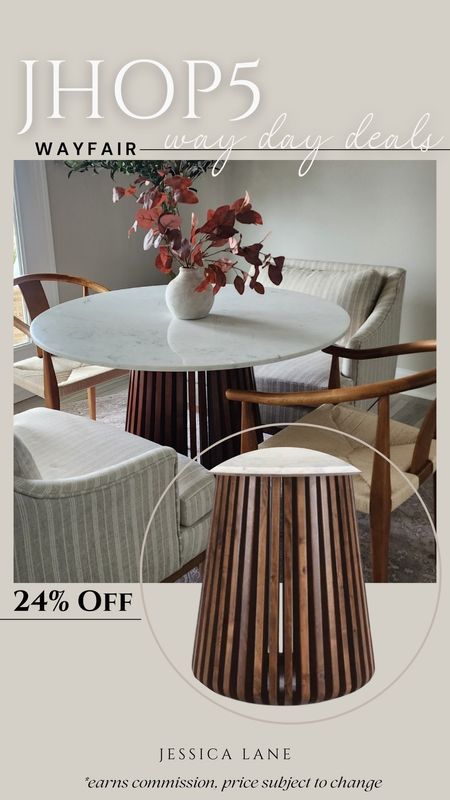 Wayfair home, Wayfair Way Day deals, home decor, home accents, modern organic home, Wayfair sale, marble top table, round dining table, dining table, dining room furniture

#LTKstyletip #LTKsalealert #LTKhome