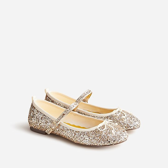 Girls' glitter Mary Jane ballet flats | J. Crew US