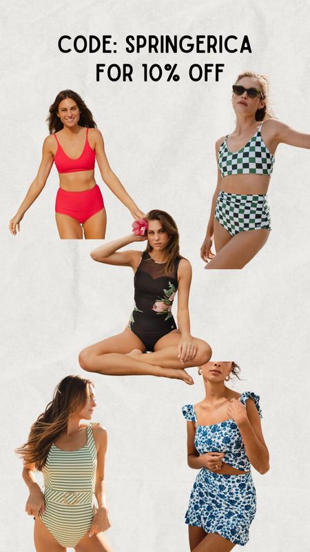 Mom great quality swimsuits for spring and summer. Vacation. High waist. One piece. Flattering. Use code: SPRINGERICA for 10% off 

#LTKswim #LTKfindsunder100 #LTKstyletip