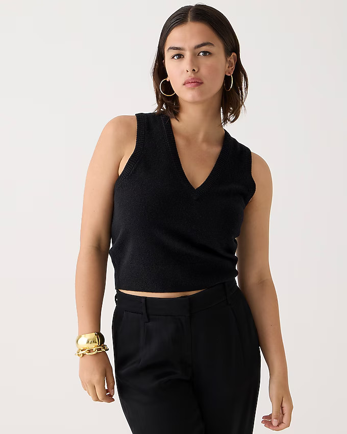 Cashmere V-neck sweater-vest | J. Crew US
