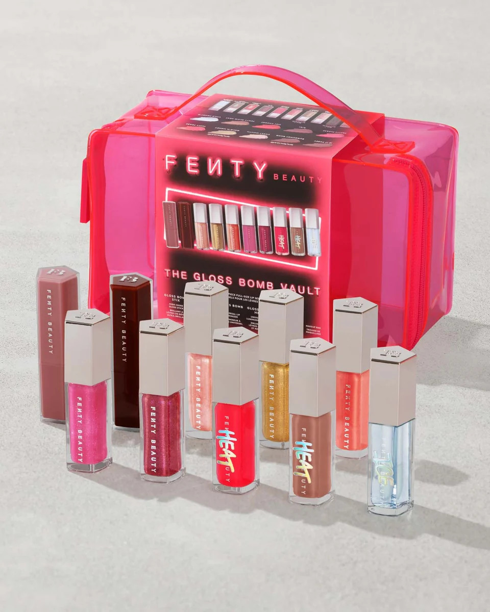 The Gloss Bomb Vault 10-Piece Full-Size Lip Set | Fenty Beauty