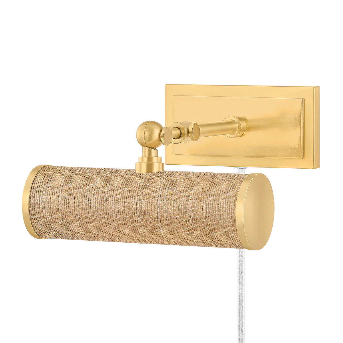 Mitzi Holly Aged Brass/Grasscloth 8.25W X 4.75H Wall Sconce | DecoratorsBest