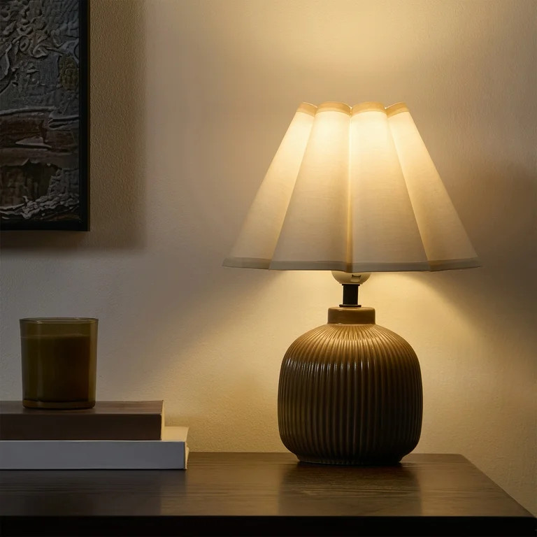 Home Decor Collection 12.5" Brown Ceramic Table Lamp | Walmart (US)