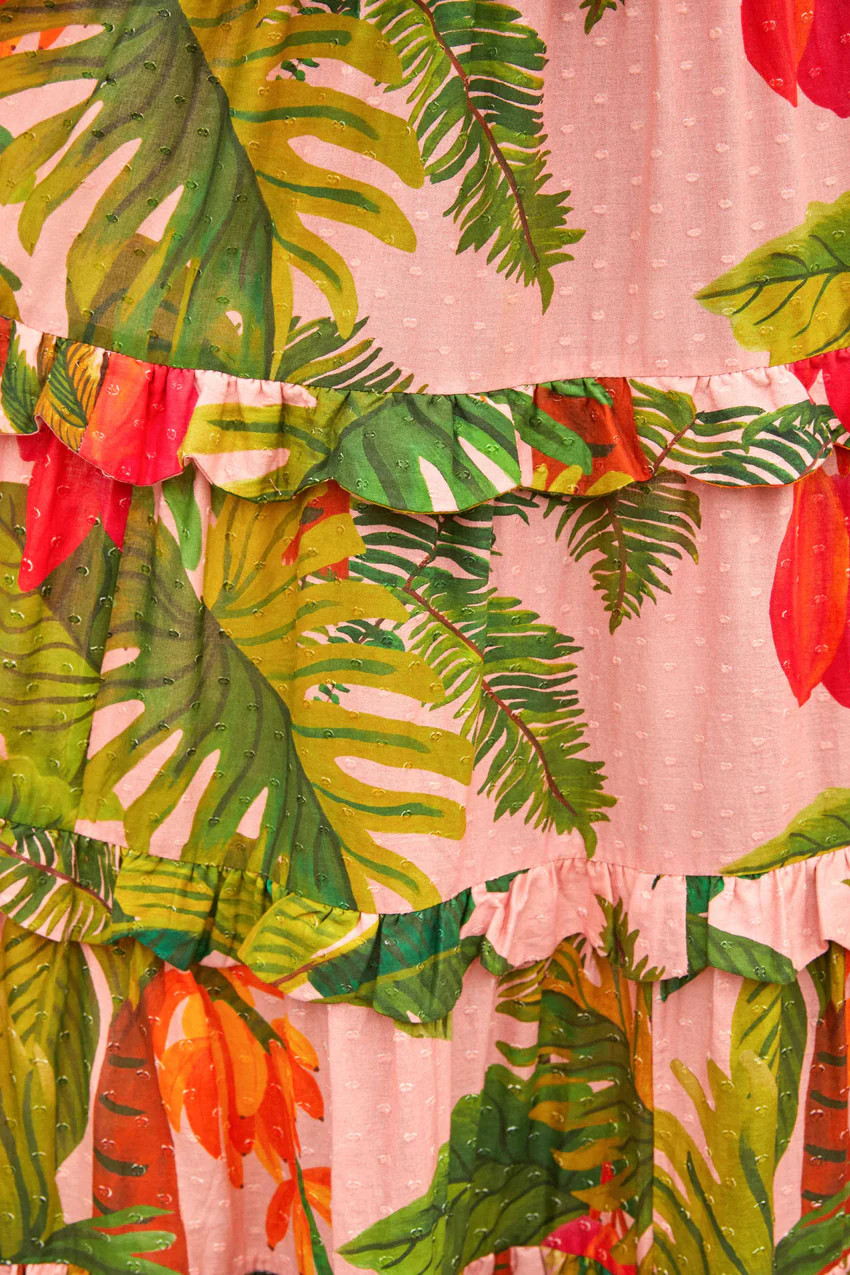 pink cocoa forest maxi dress | FarmRio (US)
