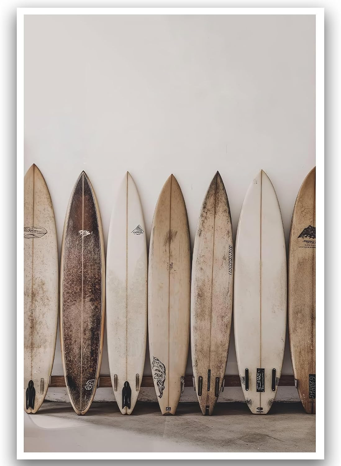 Coastal Beach Painting Vintage Hawaii Art Travel Poster 16x24Inch Unframed | Vintage Surfboard Wa... | Amazon (US)