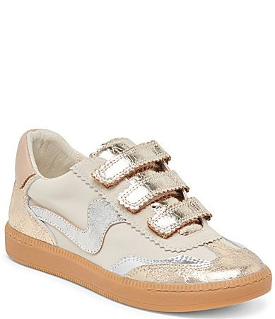 Dolce Vita Notice Velcro Metallic Leather Sneakers - 6.5 | Dillard's