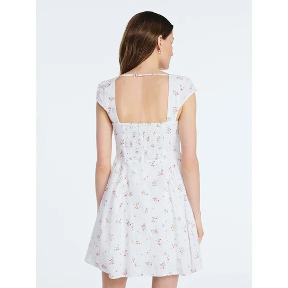Scoop Women's Square Neck Mini Dress, Sizes XS-XXL | Walmart (US)
