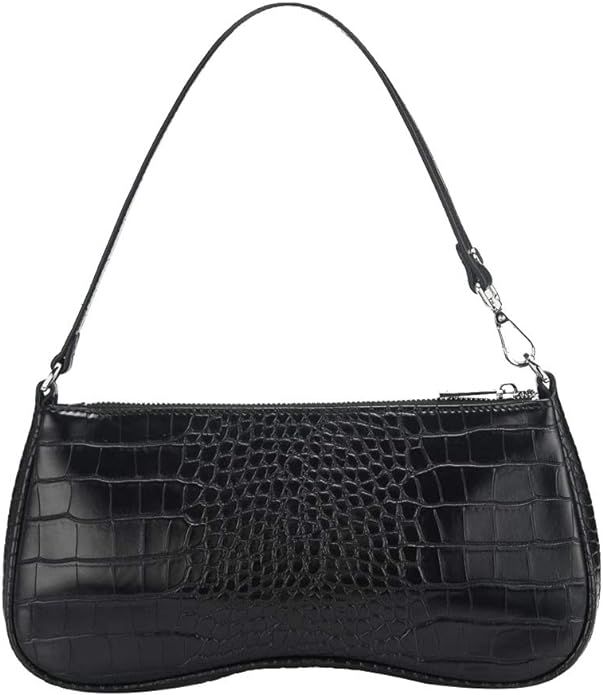 JW PEI Women's Shoulder Handbags 90s Shoulder Bag Trendy Small Trendy Vegan Leather Crocodile Pur... | Amazon (US)