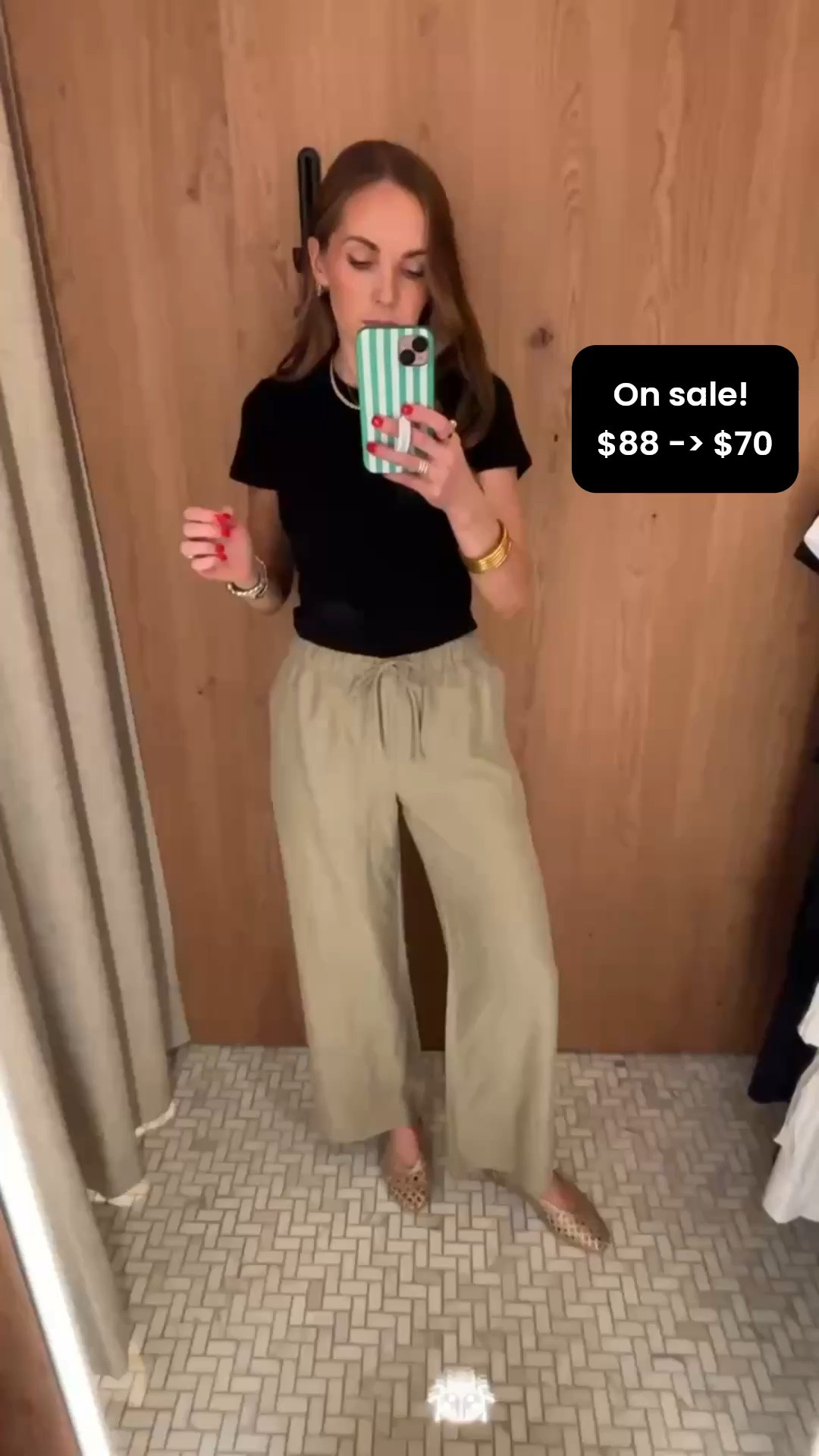 @Aritzia sale includes these linen blend pants! They have a less wrinkled effect!