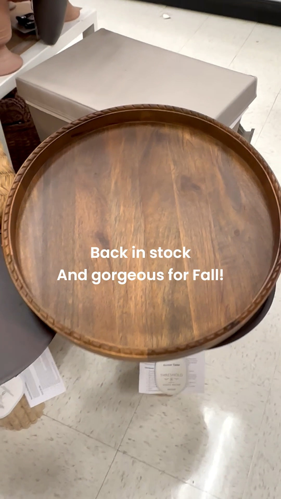 This warm wood tray is BACK! it’s large enough to make a statement on any counter or table! @Target #ad #sponsored

#LTKHome #LTKSaleAlert #LTKSeasonal