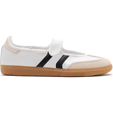 COOJOY Women's Retro Mary Jane Sneakers Non Slip Comfort Walking Flats | Amazon (US)