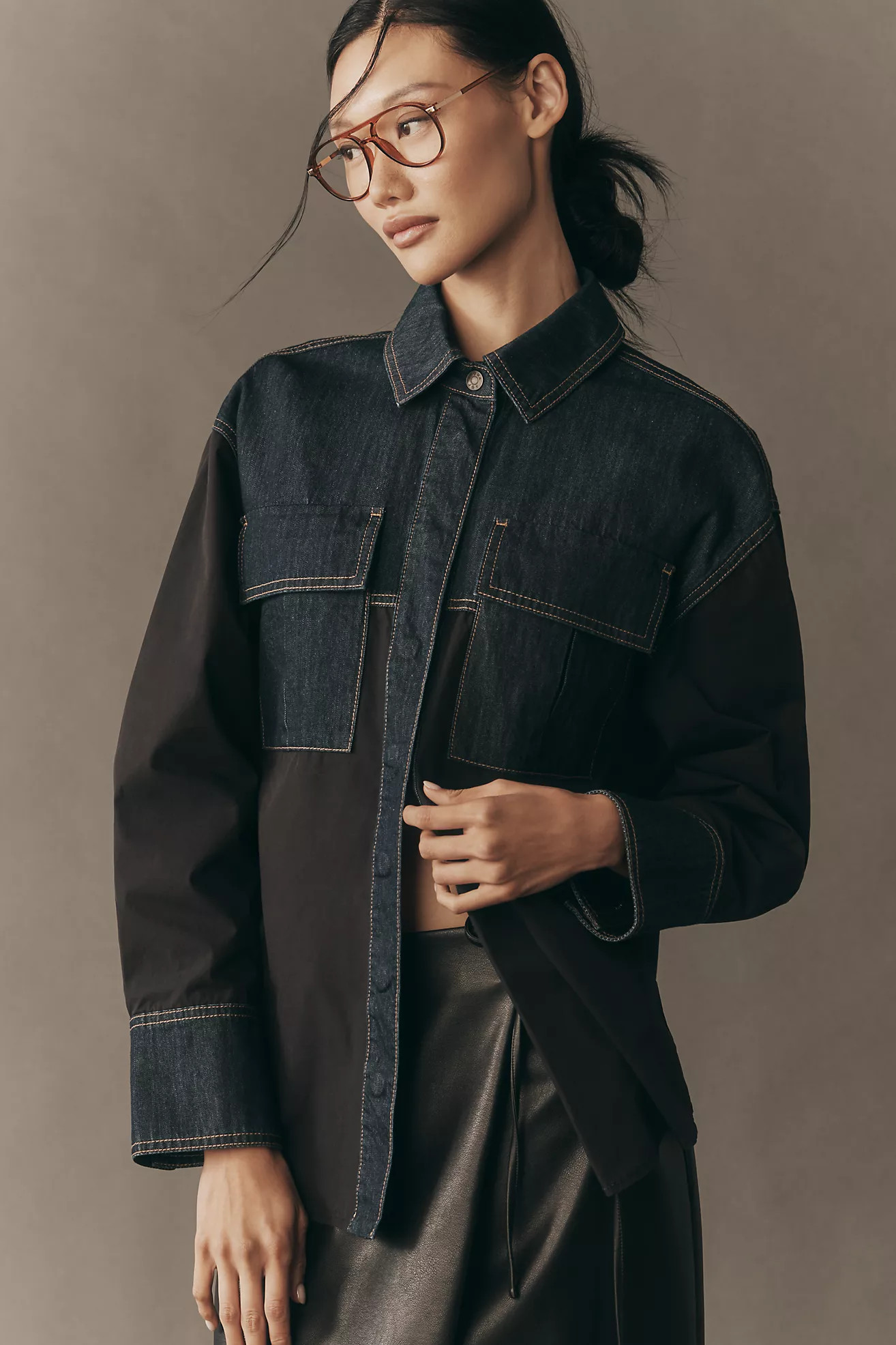 Harden Contrast Shirt Top | Anthropologie (US)