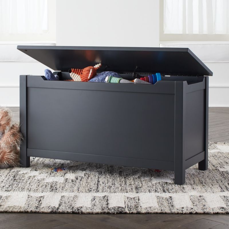 I'm Just a Charcoal Wooden Toy Box + Reviews | Crate & Kids | Crate & Barrel